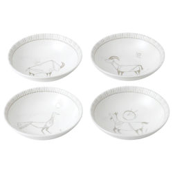 ED Ellen DeGeneres for Royal Doulton Cave Animal 14cm Bowl, Set of 4